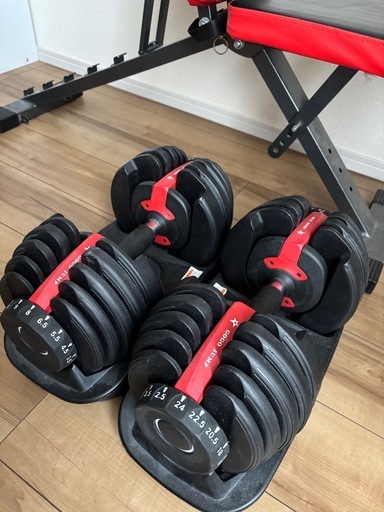 可変式ダンベル＋ベンチ台セット
