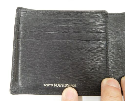 PORTER ポーター 二つ折り財布 カレント ブラック 中古