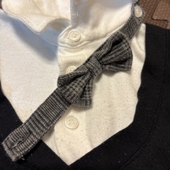 ロンパース　蝶ネクタイ取り外し可能　サイズ80の画像