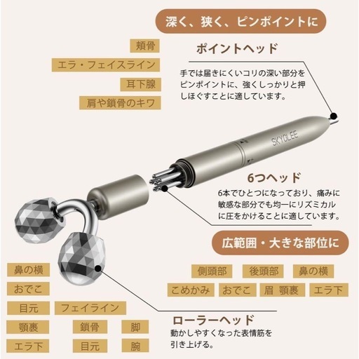 美顔ローラー ローラーヘッド　ポイントヘッド　フェイスポインター