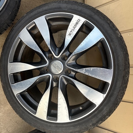 18 7.5j  OFFSET+55 114.3　バリ山　225/40/18 　4本　RAYS製