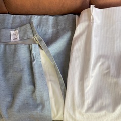 決まりました（引き取り限定）ニトリカーテンセット厚地2枚組　レース2枚組　合わせて4枚　の画像