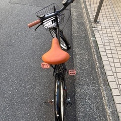 20インチ折りたたみ自転車 6段変速 カゴ付き 鍵・空気入れ付きの画像