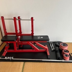  ベンチプレス＋プレート65kg＋バーベル＋ダンベル／値引きOKの画像