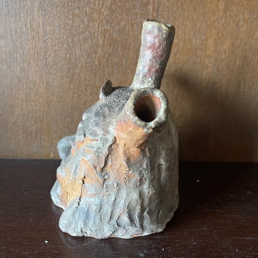創作品　登窯　平将門　置物　陶器製