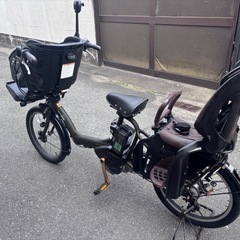 YAMAHA PASKISS電動アシスト自転車 チャイルドシート付きカーキー色  の画像