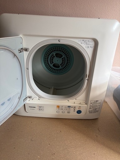 東芝衣類乾燥 4.5kg ラック付き