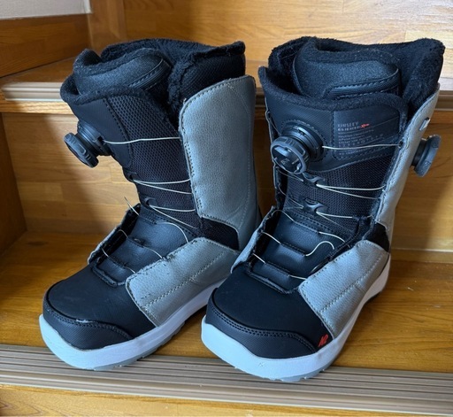 【スノボー引退】レディース、キッズ　スノーボード ３点セット　ステップイン