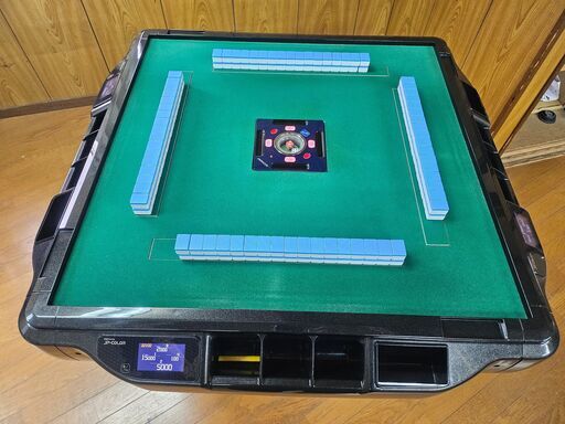 【動作良好】アモス全自動麻雀卓　AMOS JP-EX COLOR　折り畳み式 点数表示付 ブラックラメ