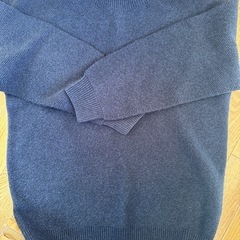 ユニクロ ウォッシャブルミラノリブセーター（ネイビー・XL）の画像