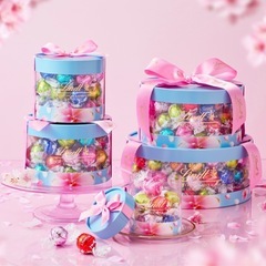 Lindt 桜デザイン ギフトボックスの画像
