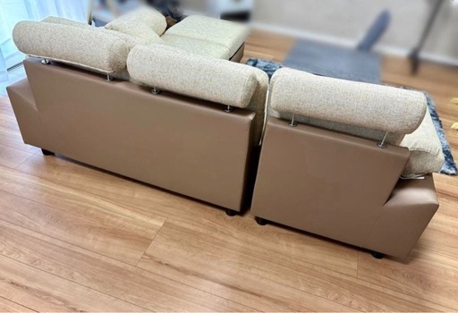 CARLO カウチソファ ベージュ 使用1ヶ月 美品 オットマン付き CARLO カウチソファ ベージュ 使用1ヶ月 美品 オットマン付き