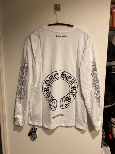 新品 CHロングTシャツ 長袖　カットソー TYPEｰF ホースシュー ホワイト  Ｌサイズ　ノーブランド品　9点セット