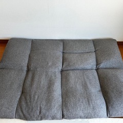 LOWYA ローソファ 2人掛け グレー リクライニング可 引き取り限定の画像