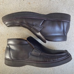 ブーツ スリッポン モカシン レザー ブラウン DAKS 26.5の画像