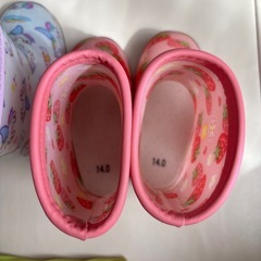 【左いちご柄のみ/ユニコーン受付終了】子ども用　14.0センチ　長ぐつの画像