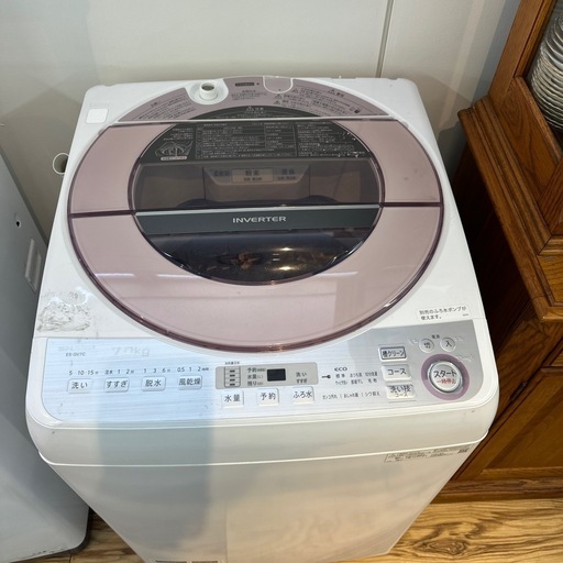 自社配送設置無料　SHARP 2019年製 7.0kg インバーター機能　洗濯機