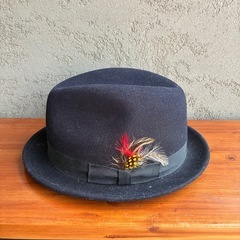 NEW YORK HAT ニューヨークハット　Lサイズ　Lite Felt Stingy フェドラハット　　ネイビーの画像