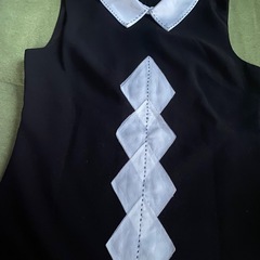 美品　襟付きノースリーブワンピースの画像