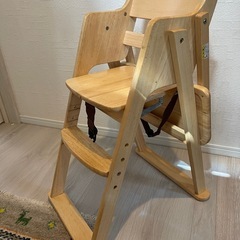 【KATOJI】木製　ベビーチェア　ナチュラルウッド　　赤ちゃん　子供　椅子　カトージの画像