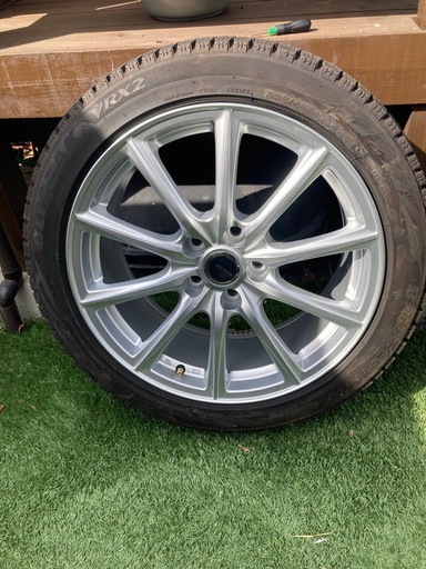 ブリヂストン VRX2 235/45R18 スタッドレス アルミホイール付 18×8J +45 PCD114.3 5穴 2018年製