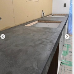 キッチンモールテックス左官工事の画像