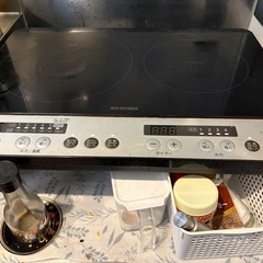 アイリスオーヤマ 2口IHコンロ 脚付きの画像