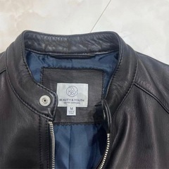 ユナイテッドアローズ シングル 羊革　レザー　ライダース　黒　Mサイズの画像