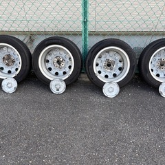 スペーシアギア純正アルミホイール+タイヤ4本セットの画像