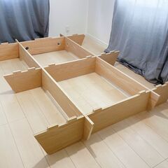 クイーンサイズ簡単組み立てベッドフレーム【コアラマットレス】の画像