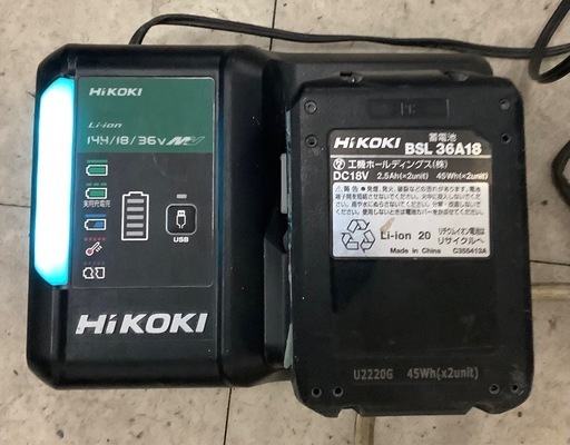 HIKOKI G3610DA 100mm コードレスディスクグラインダー リサイクル