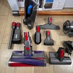 ダイソン ① SV12 V10 純正ゴールドパイプ　２タイプヘッドから選択　補強型トリガー装着　新品交換フィルター付　フルパーツの画像