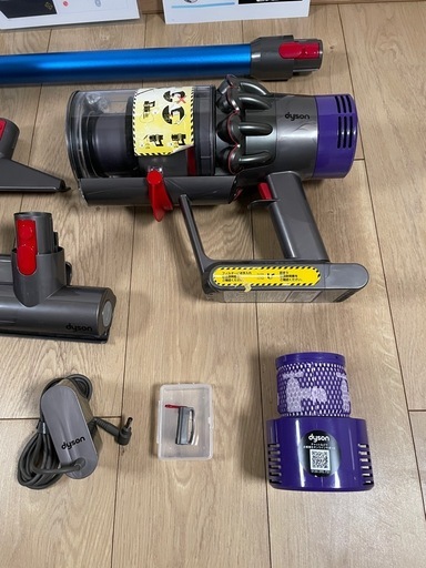 ダイソン②V10SV12fluffy 新品ストレートパイプ　２タイプヘッドから選択　補強トリガー　純正交換用フィルター　フルパーツ