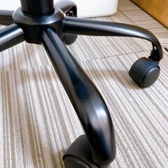 M854 革張り キャスター付き スツール 高さ調節可 ヴィンテージ調 美品の画像