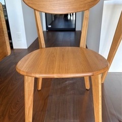 【3/21まで/引取限定】オーク無垢材　ダイニングテーブルセットの画像