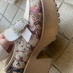 熊柄　厚底　ローファー　23.5の画像