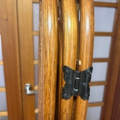 ラタン パーテーション 籐家具 衝立 3連 昭和レトロ アンティークの画像