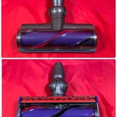 ダイソン⑦SV14V11 純正スタンド収納　新品レッドパイプ　２タイプヘッドから選択　補強トリガー装着　新品交換フィルター　パーツの画像