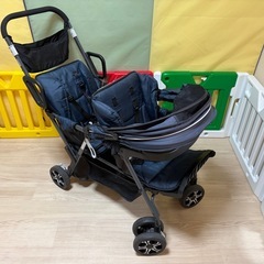 【リアシート付き】KATOJI  2人乗りベビーカーの画像