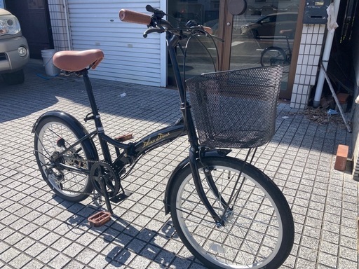 【折りたたみ自転車】未使用車❗️20インチ　外装6段変速、前カゴ付❗️若林自転車　膳所店　SALE中❗️_1