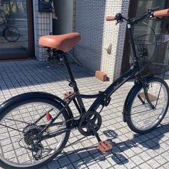 【折りたたみ自転車】未使用車❗️20インチ　外装6段変速、前カゴ付❗️若林自転車　膳所店　SALE中❗️の画像