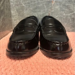 1.レディース 【HAWKINS】 ホーキンス WS LOAFERS PU 洗えるローファー HW10112 BLACK 22.5cmの画像