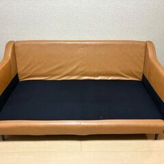 ソファ 2人掛け　フェイクレザーの画像