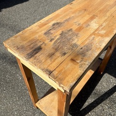 手作りの作業台の画像