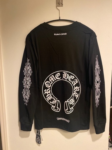 新品 CHロングTシャツ 長袖　カットソー TYPEｰF ホースシュー ブラック  Ｌ.Mサイズ　ノーブランド