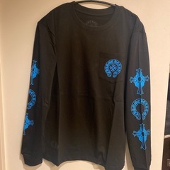 新品 CHロングTシャツ 長袖　カットソー TYPEｰF ホースシュー ブラック＆ブルー  Ⓜ️サイズ　値引き不可 の画像
