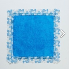 新品　近沢レース店　羽田空港限定　タオルハンカチ　HND ブルー　アクアブルーの画像