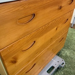 【リユース☆エコちょっぷ】【木製チェスト 小｜3段収納｜コンパクト】の画像