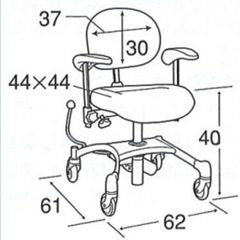 【訳あり】腰掛けたままで動き回れる椅子の画像