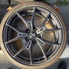 最終値下げ！RAYS レイズ グラムライツ 57FXZ  18インチ 8J +45 PCD112 タイヤホイールセット ダンロップディレッツァDZ102 215/40/18 の画像